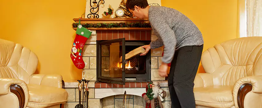 Rusted Metal Fireplace Restoration in Navarre, Florida